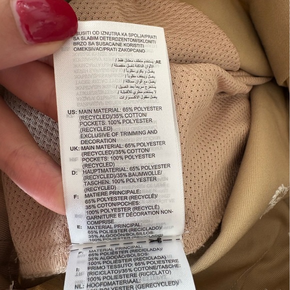 Adidas Beige Logo Chino Pants Size 6 Brand New - Picture 15 of 15